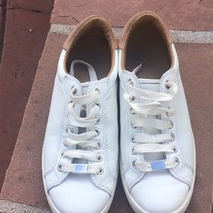 White leather Ugg trainers, gently worn size 8